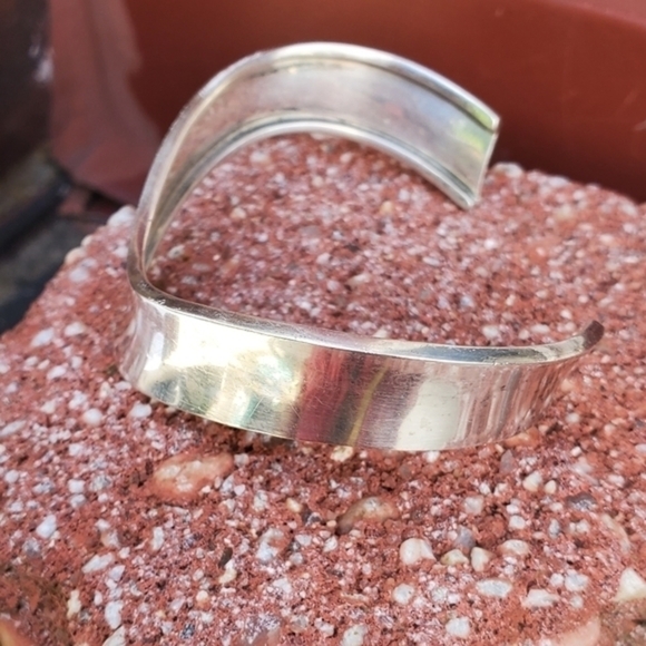 Vintage sterling modernist cuff‎ - Picture 9 of 10
